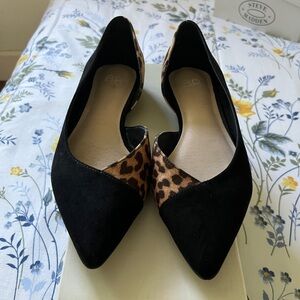 BP Black w/ Cheetah Print Flats - Size 5.5